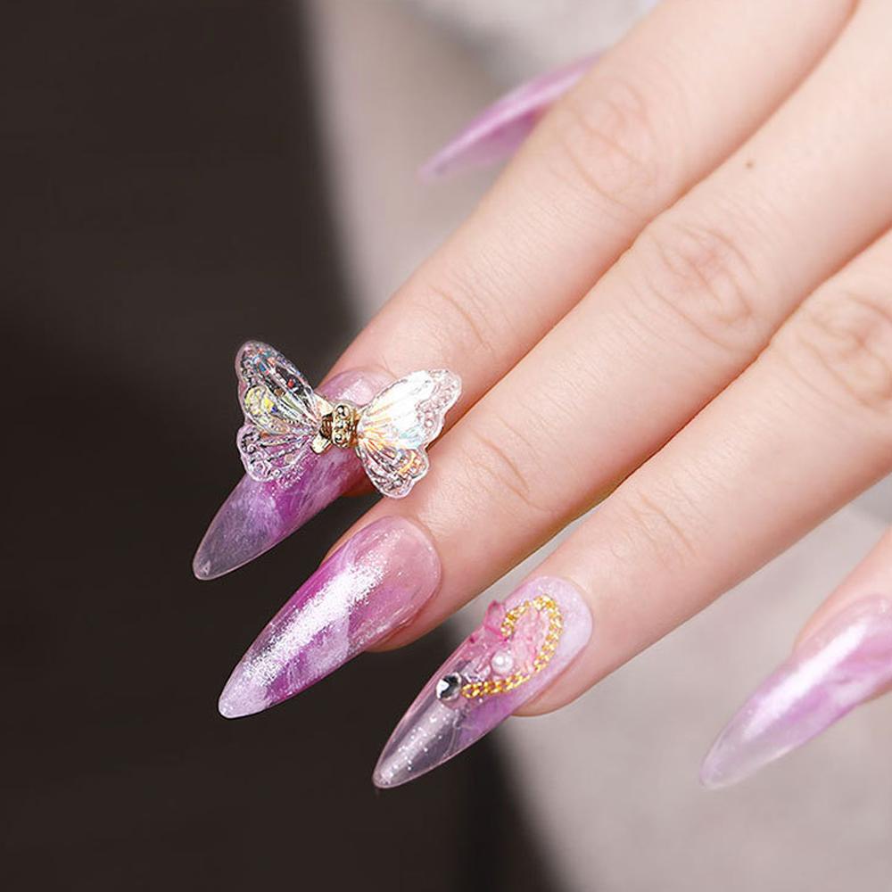Hình Dán Trang Trí Móng Tay Hình Bướm 3D