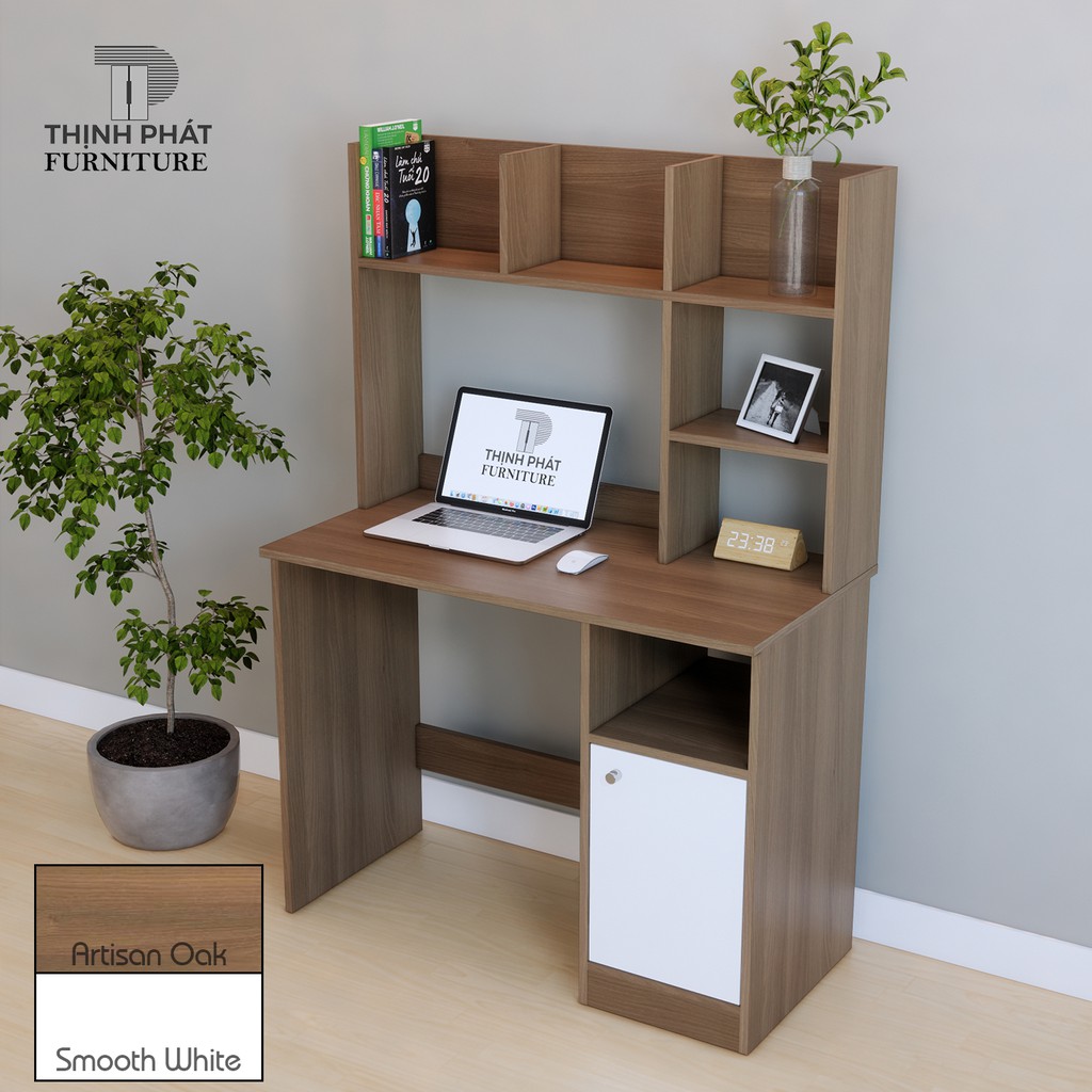 BÀN LÀM VIỆC – BÀN HỌC KÈM GIÁ SÁCH THỊNH PHÁT FURNITURE BLV-TP08