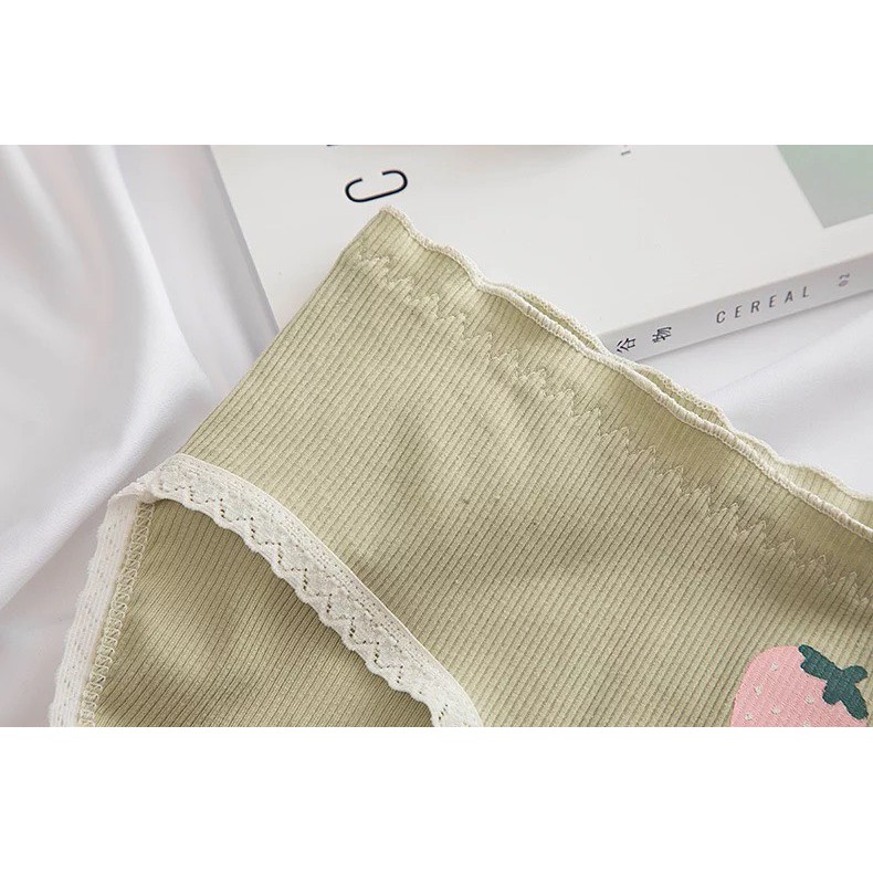 Quần Lót Nữ Cotton gân tăm viền ren mềm mại kháng khuẩn mã L1011 | BigBuy360 - bigbuy360.vn