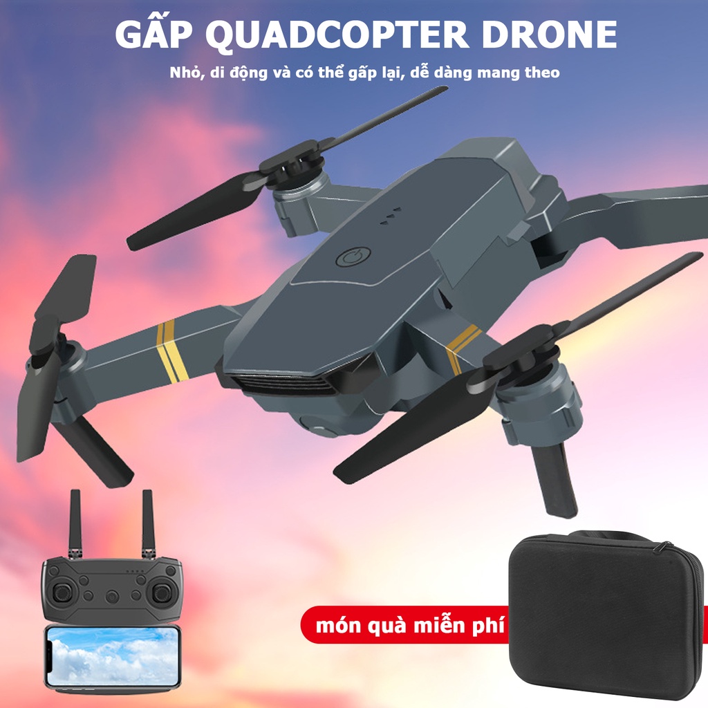 Flycam E58 , camera 4K , kết nối trực tiếp smartphone quay phim chụp ảnh hd- trang bị đèn led trợ sáng trong camera
