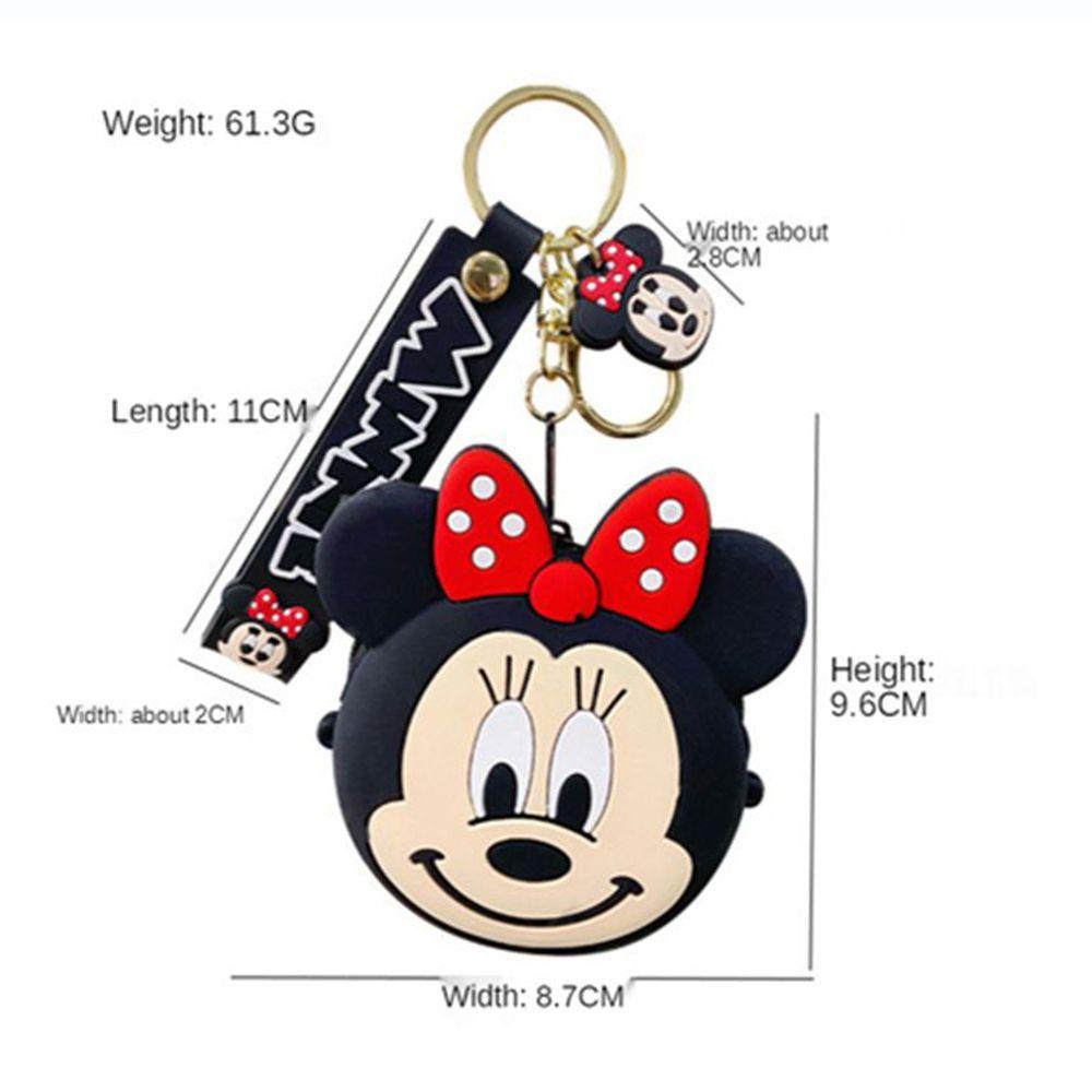 LANFY Ví Đựng Tiền Xu / Chìa Khóa / Dây Cáp Dữ Liệu Hình Mickey Minnie Shin-Chan / Doraemon / Sao Biển Mini Bằng Silicon