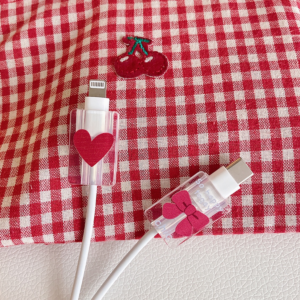 Phụ Kiện Bảo Vệ Dây Cáp Sạc USB Chống Gãy Hình Hoạt Hình Dễ Thương