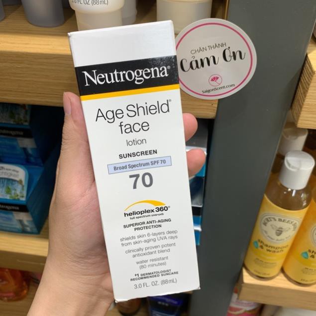 Kem chống nắng Neutrogena Age Shield Anti-Oxidant Face Lotion SPF 70 ( 88mL )