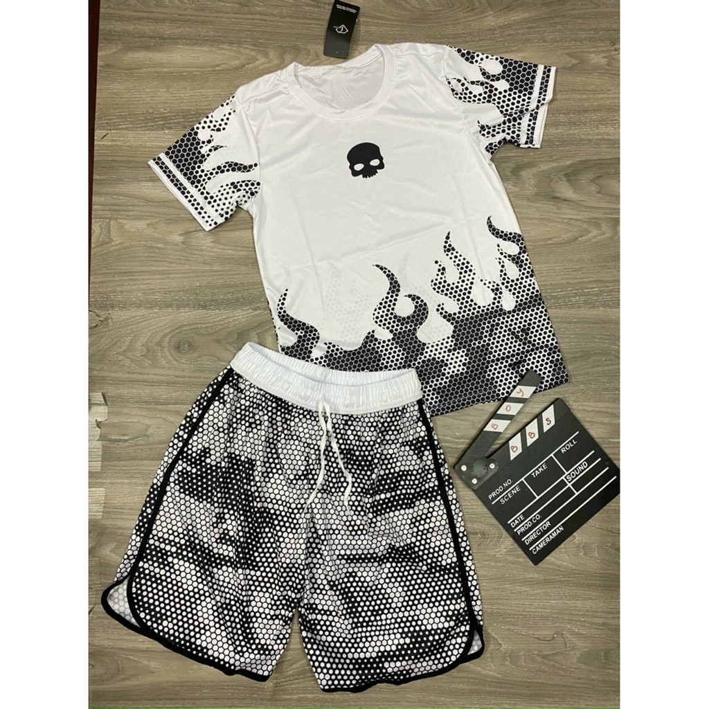 [FREESHIP] Bộ quần áo thể thao nam họa tiết in chìm 3D đẳng cấp