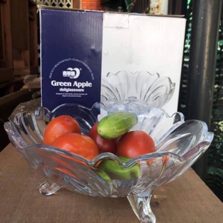 Bát thố thuỷ tinh 3 chân đựng hoa quả
