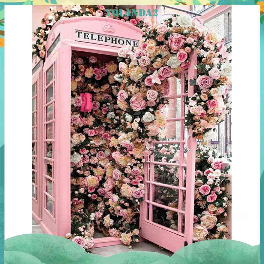 Bộ Tranh Đính Đá 5D Tự Làm Hình Hoa Hồng Dùng Trang Trí Điện Thoại / Giày Bốt