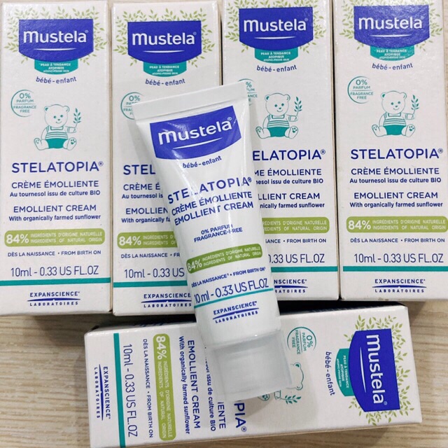 ✅Mustela Kem Dưỡng Da Mặt Và Cơ Thể Cho Trẻ Sơ Sinh &amp; Em Bé Da Chàm Thể Tạng Mustela (10ml)