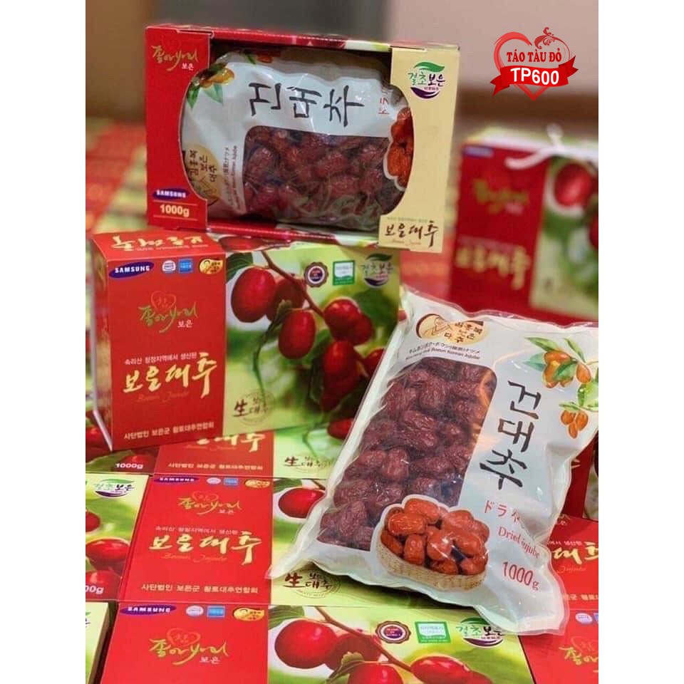 TÁO TÀU ĐỎ HÀN QUỐC - hộp 1kg - tặng kèm túi xách -TP600