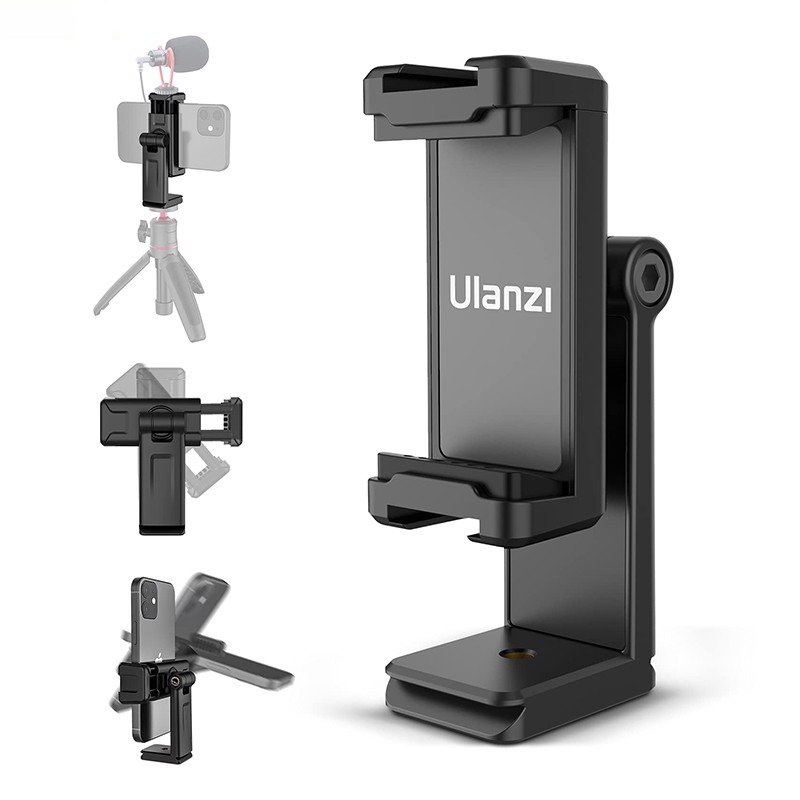Ulanzi ST-22 - Kẹp Điện Thoại Xoay 360°, Lật Sau 180°, Hỗ Trợ 2 Ngàm Mở Rộng