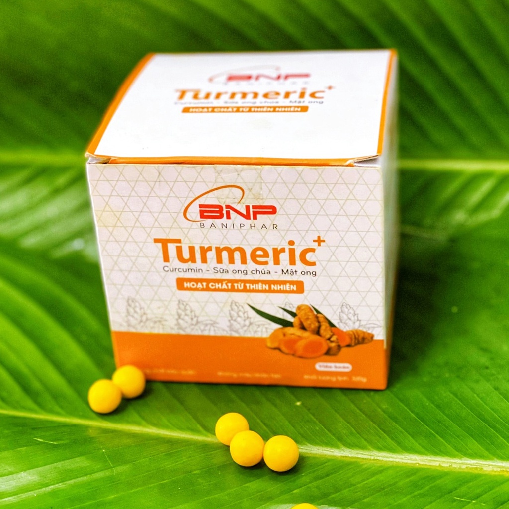 Viên Kẹo Tinh Bột Nghệ Turmeric BANIFAR Kết Hợp Sữa Ong Chúa Tăng Sức Đề Kháng Hộp 320g