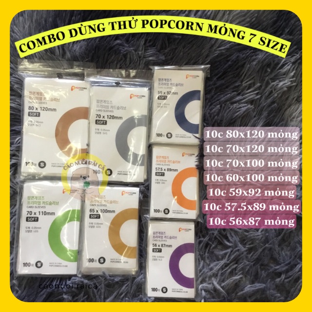 [COMBO TIẾT KIỆM] SLEEVE POPCORN BỌC CARD BẢO VỆ CARD