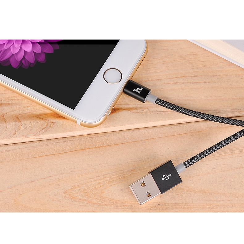 Cáp Ligh.tning HO.CO UPL09 Đầu Nhôm Dây Lưới Carbon Chống Gãy
