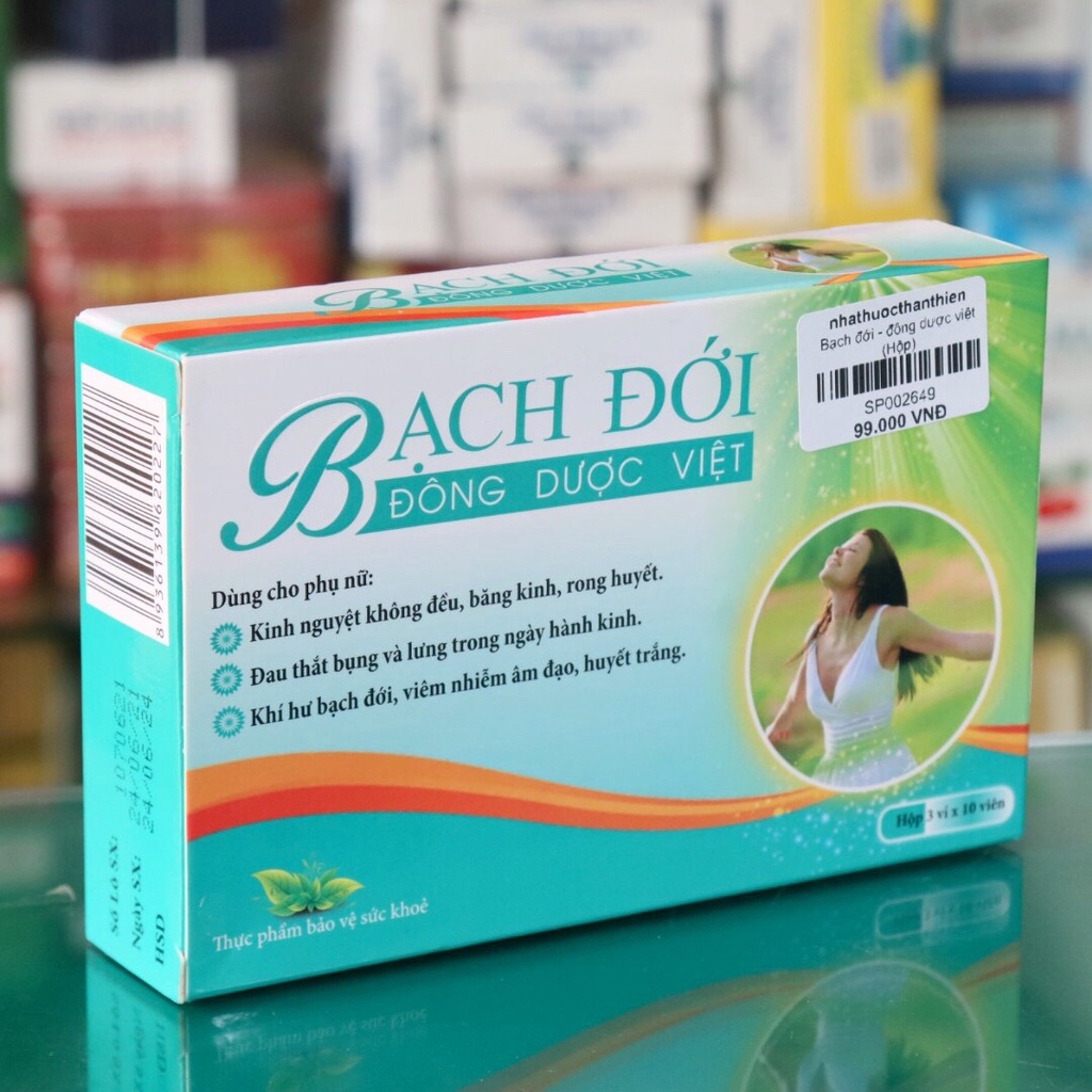 Bạch đới Đông Dược Việt – Hỗ trợ điều hòa kinh nguyệt, giảm viêm nấm âm đạo (Hộp 30 viên)
