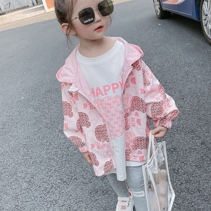 Áo khoác gió phong cách Hàn Quốc cho bé gái