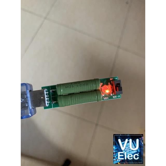 Tải Giả Lập 1A/2A Dùng Test Pin Sạc Dự Phòng, Cốc Sạc, Xả Nhanh Điện Áp Cell Pin 18650