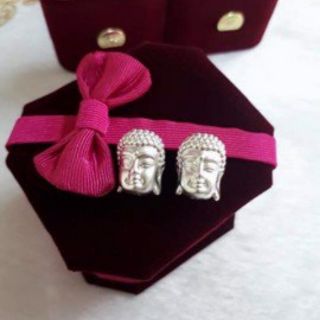 Vòng tay charm đầu Phật bạc