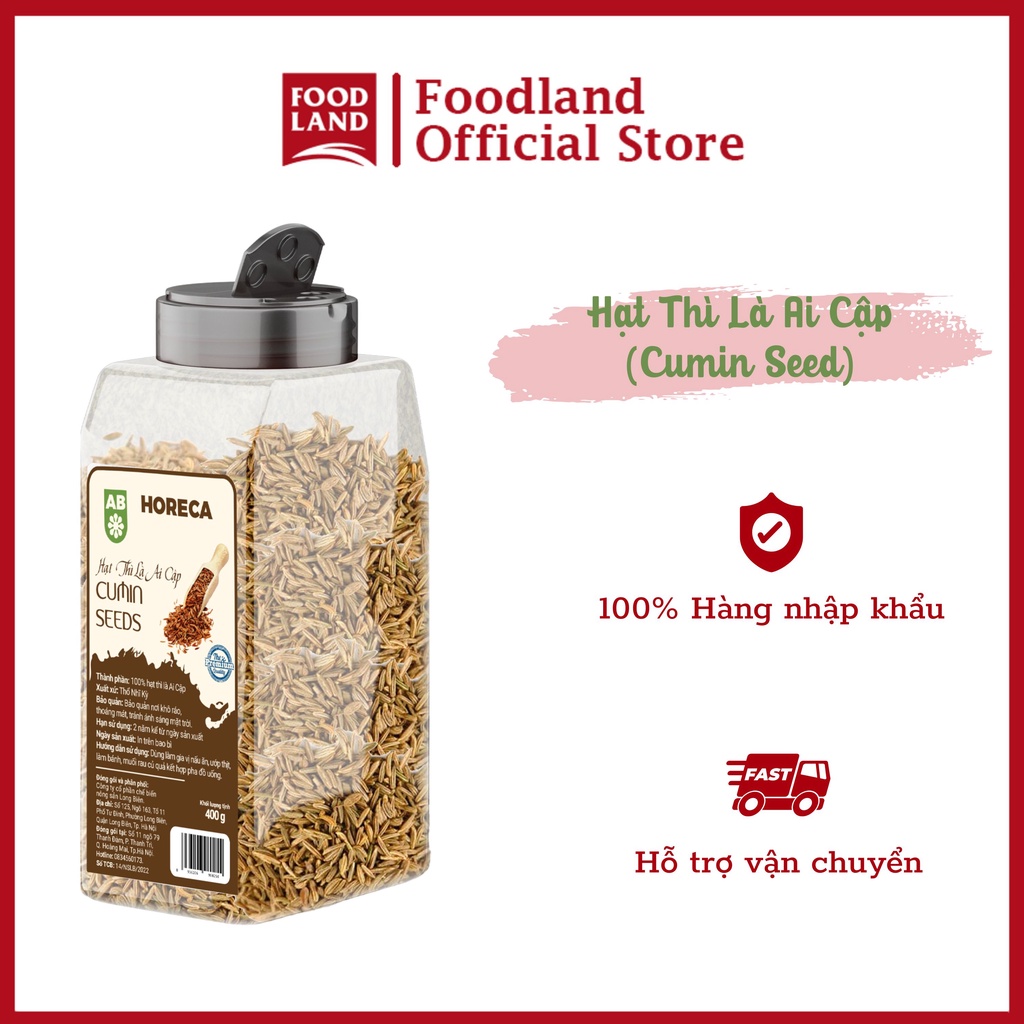Hạt thì là Ai Cập (Cumin seed) hiệu AB 400G - gia vị tẩm ướp thịt, làm bánh - Foodland