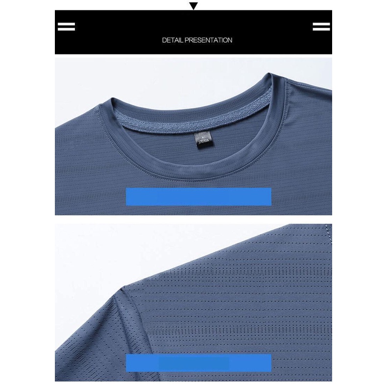 Áo Thun Tay Ngắn Phối Lưới Siêu Mỏng Nhanh Khô Thời Trang Mùa Hè Cho Đàn Ông Trung Niên 2022