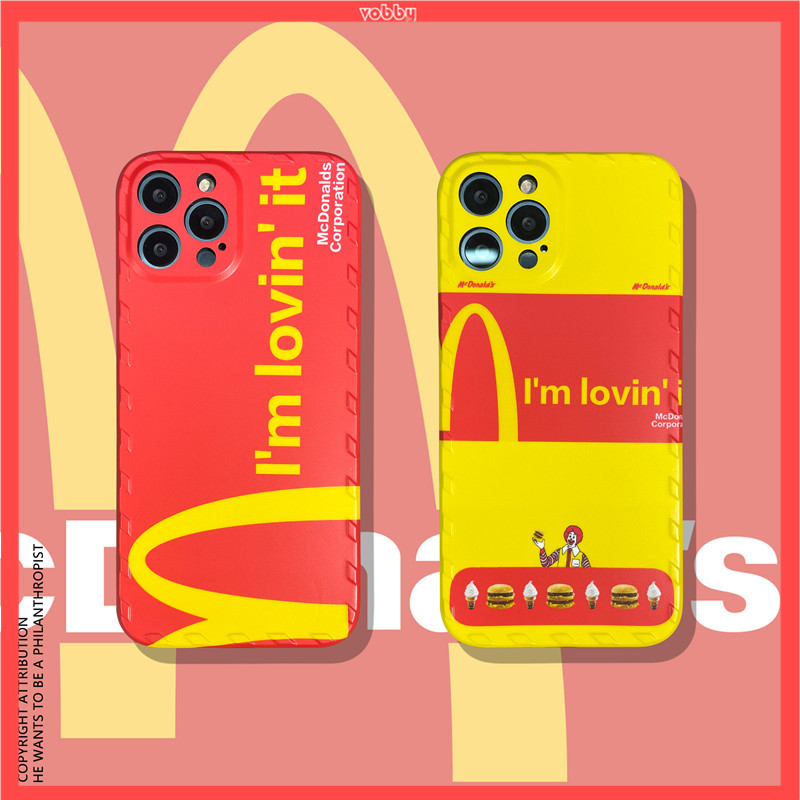 Ốp điện thoại từ nhựa mềm họa tiết McDonald's cho iPhone12 mini 11 PRO MAX 7/8plus SE2020 X/XS XR XSMAX