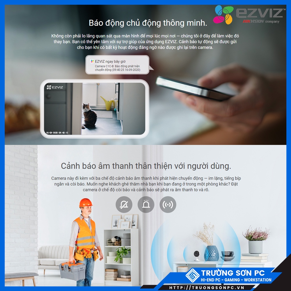 Camera IP Wifi EZVIZ C1C 2.0MP/ Mini O 1.0M | Chính Hãng