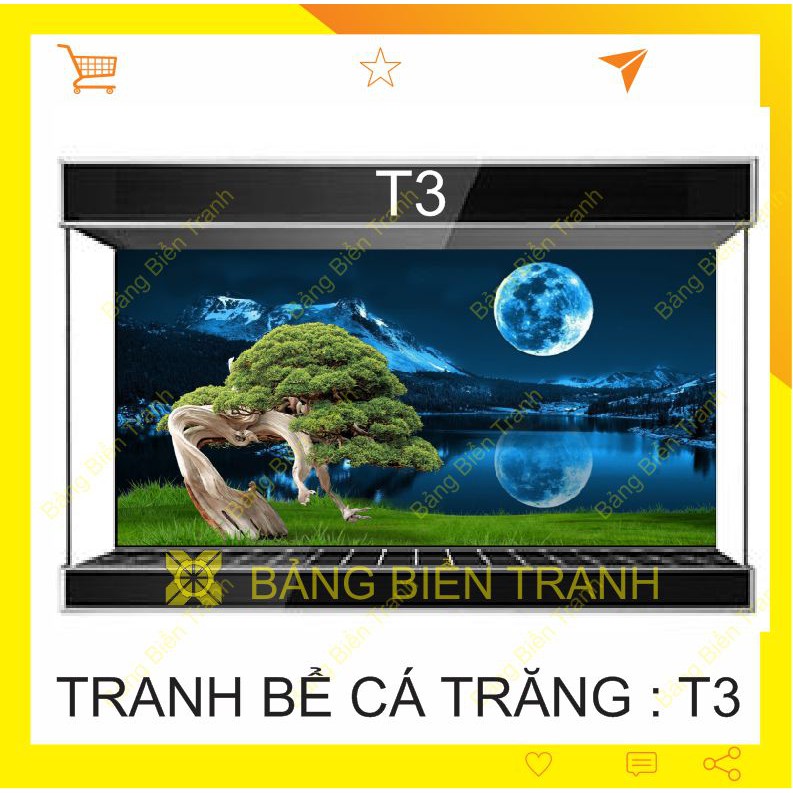 Tranh hồ cá mẫu trăng T3