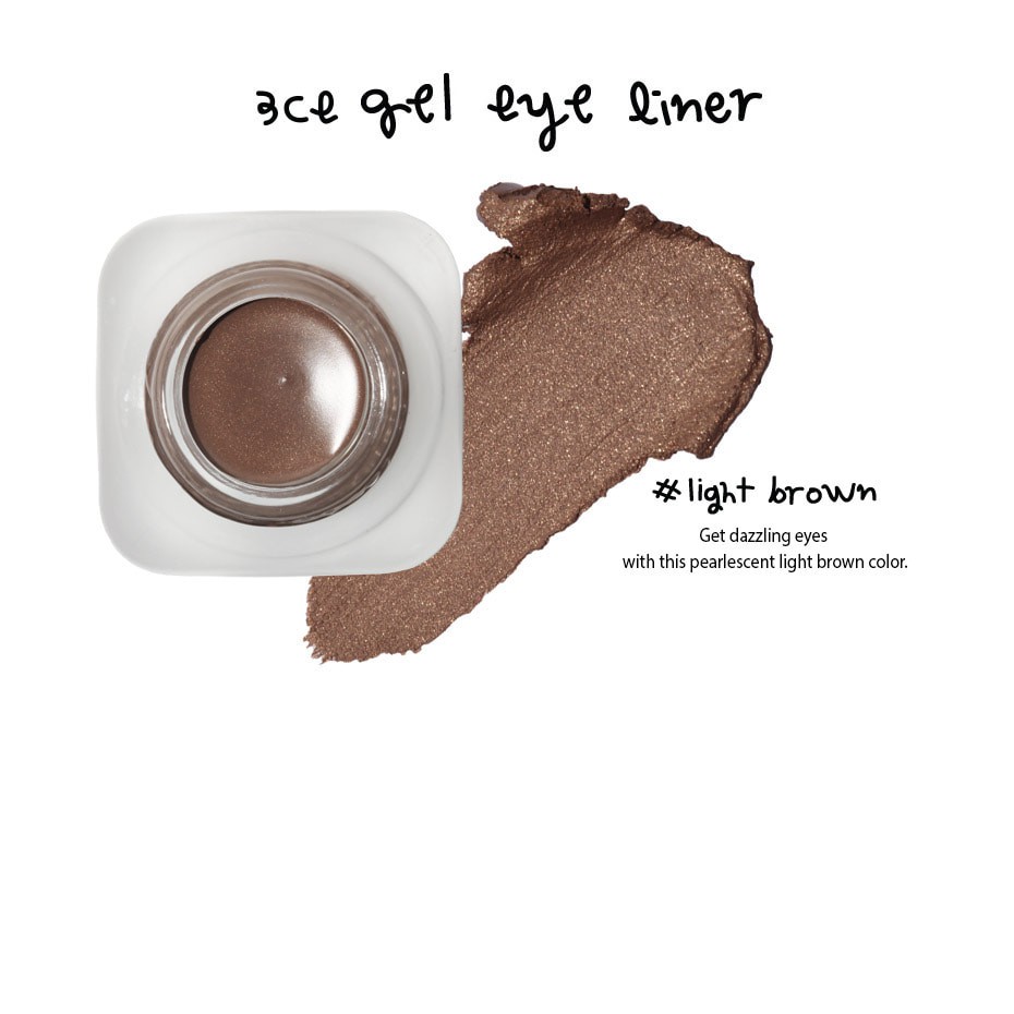 GEL KẺ MẮT KHÔNG TRÔI MÀU NÂU SÁNG  GEL EYE LINER #LIGHT BROWN