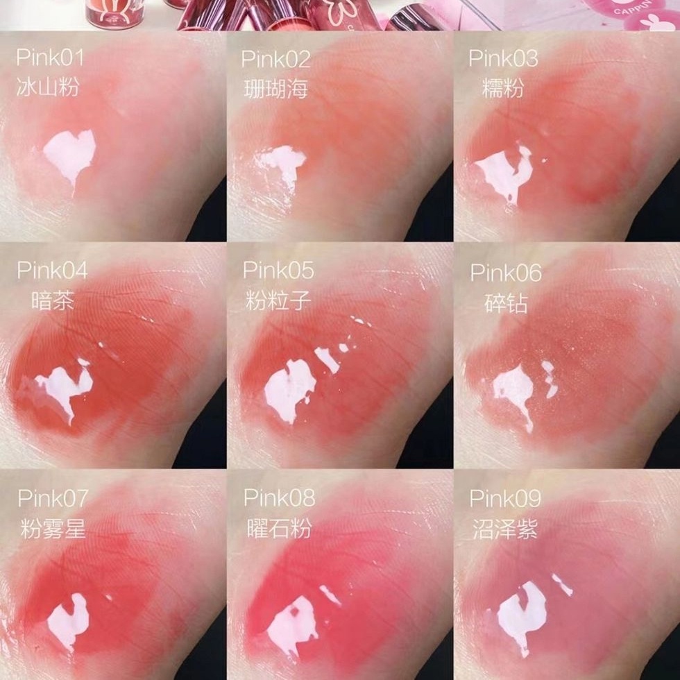 Son Bóng Dạng Lỏng Cappuvini Màu Trà Sữa / Hành Tinh / Thỏ Dưỡng Ẩm Chống Nước