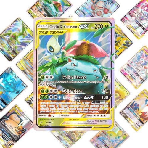 (120GX(60GX 60MEGA)) Pokemon Cards TCG Shining Tag Team GX Battle Game Card GX Collection - Trading Pokemon Cards Trading Card Toys Collections