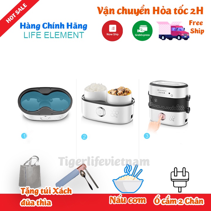 Hộp cơm hâm nóng, Hộp cơm cắm điện Cao Cấp, 2 bát - 4 bát gốm sứ, giữ nhiệt và nấu chín thức ăn Model 2021