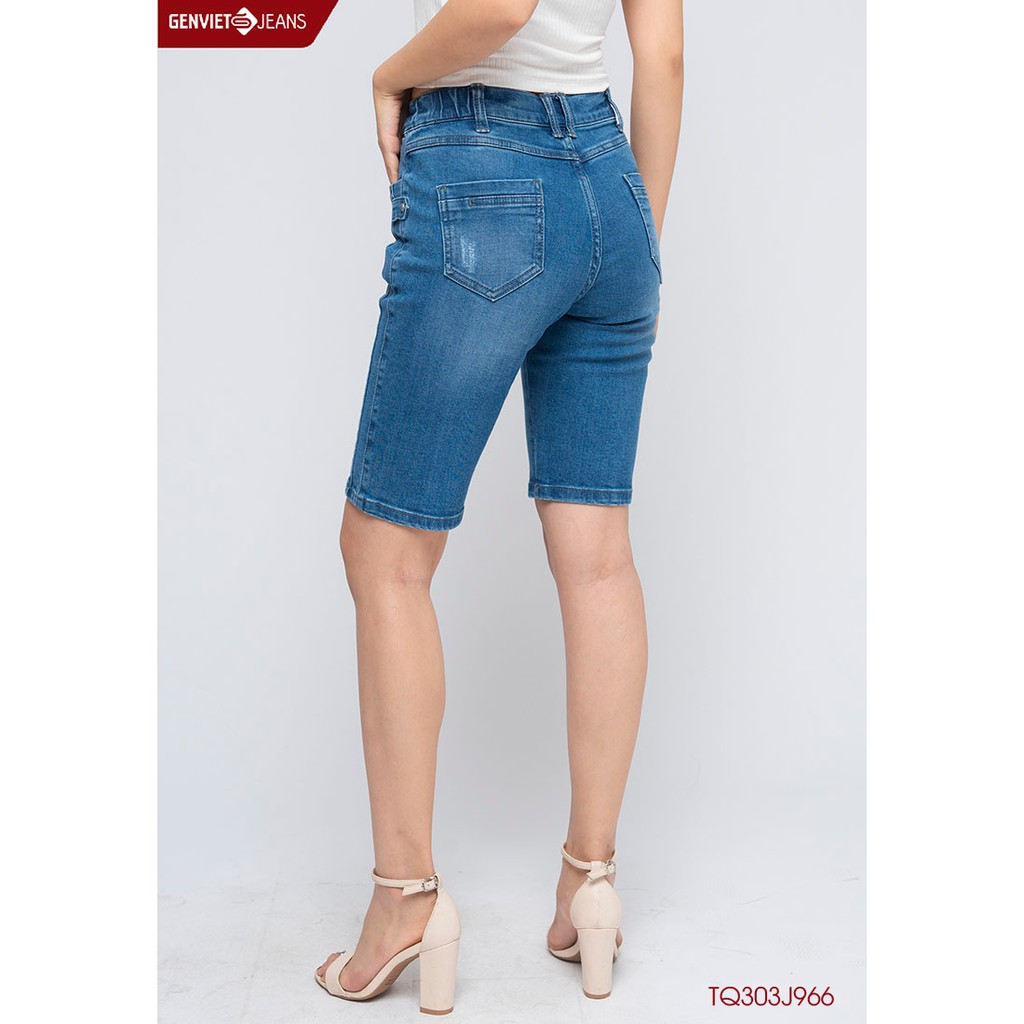 Quần ngố jeans nữ TQ303J966 GENVIET | BigBuy360 - bigbuy360.vn