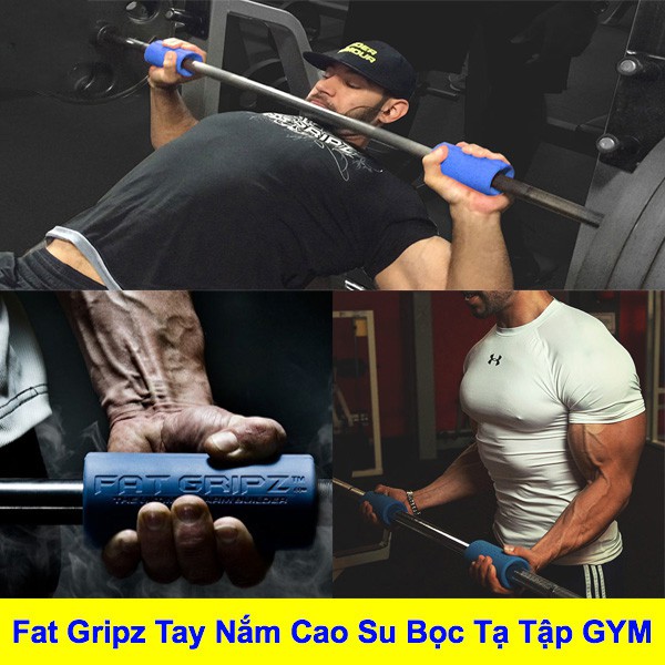 Fat Gripz Tay Nắm Cao Su Bọc Tạ Tập Gym (1 Đôi)