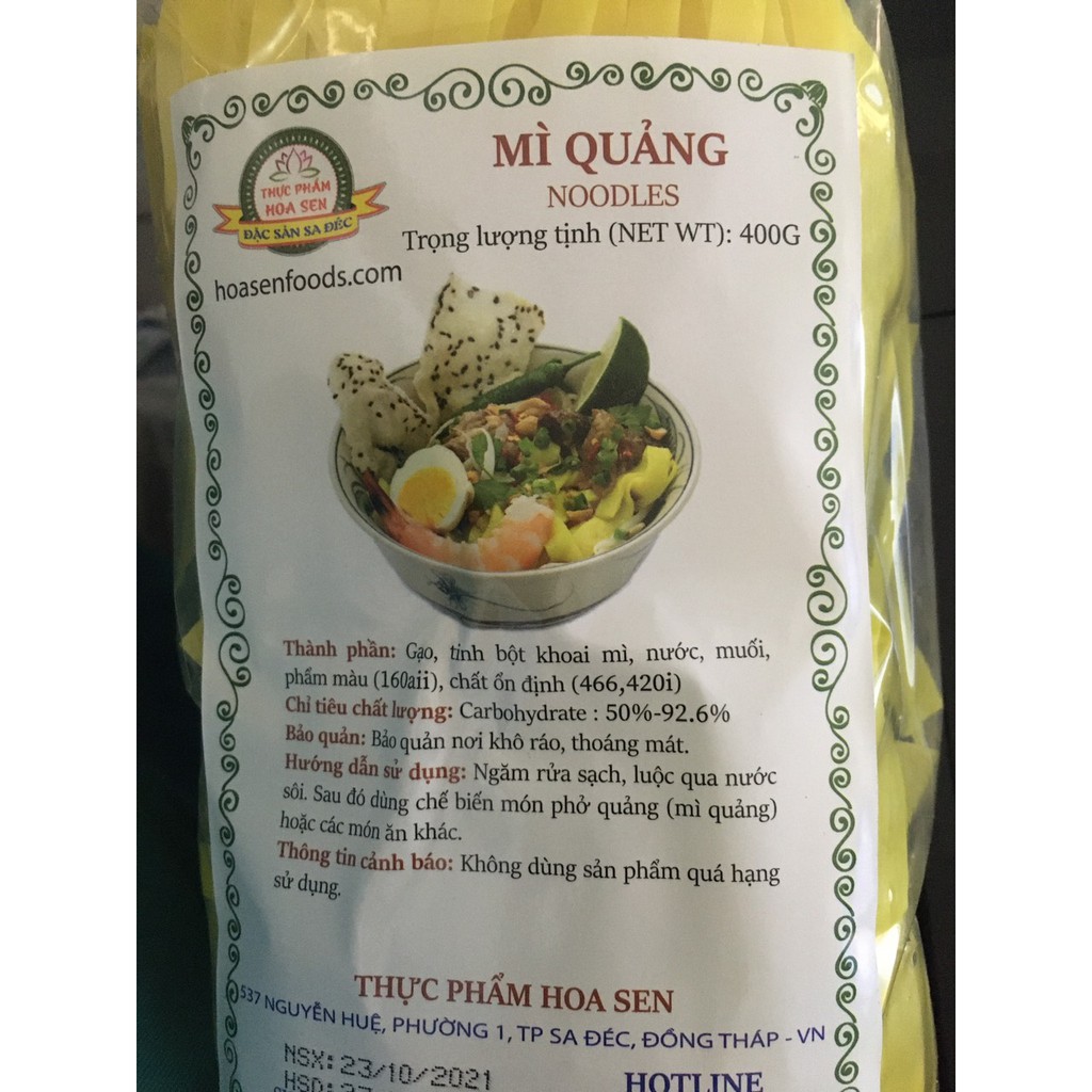 Mì quảng khô Sa Đéc 300gram