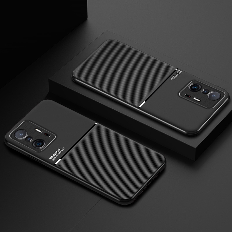 Ốp điện thoại bằng TPU phối da PU chống sốc mặt nhám dành cho Xiaomi Mi 11T /Mi 11T Pro