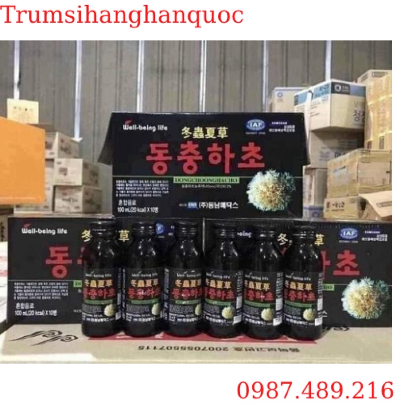 Nước Đông Trùng Hạ Thảo ( 1 Hộp - 10 Chai )/ Nhập khẩu Hàn Quốc chính hãng