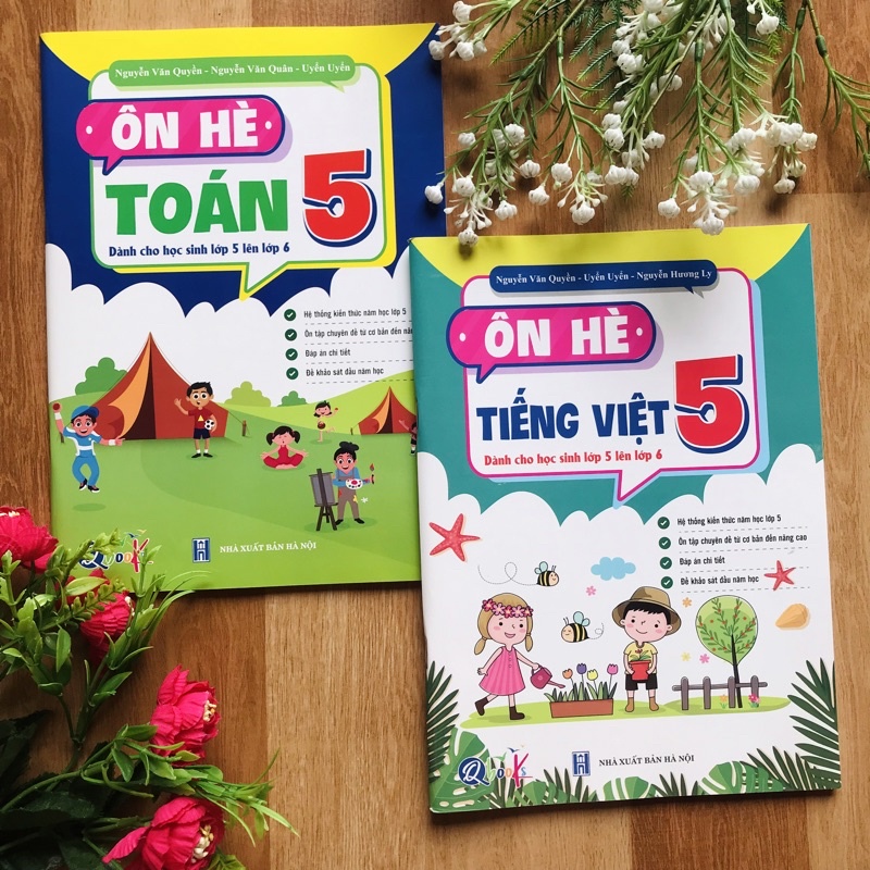 Sách - Combo Ôn Hè Toán và Tiếng Việt 5-Dành cho học sinh lớp 5 -6 2 cuốn)