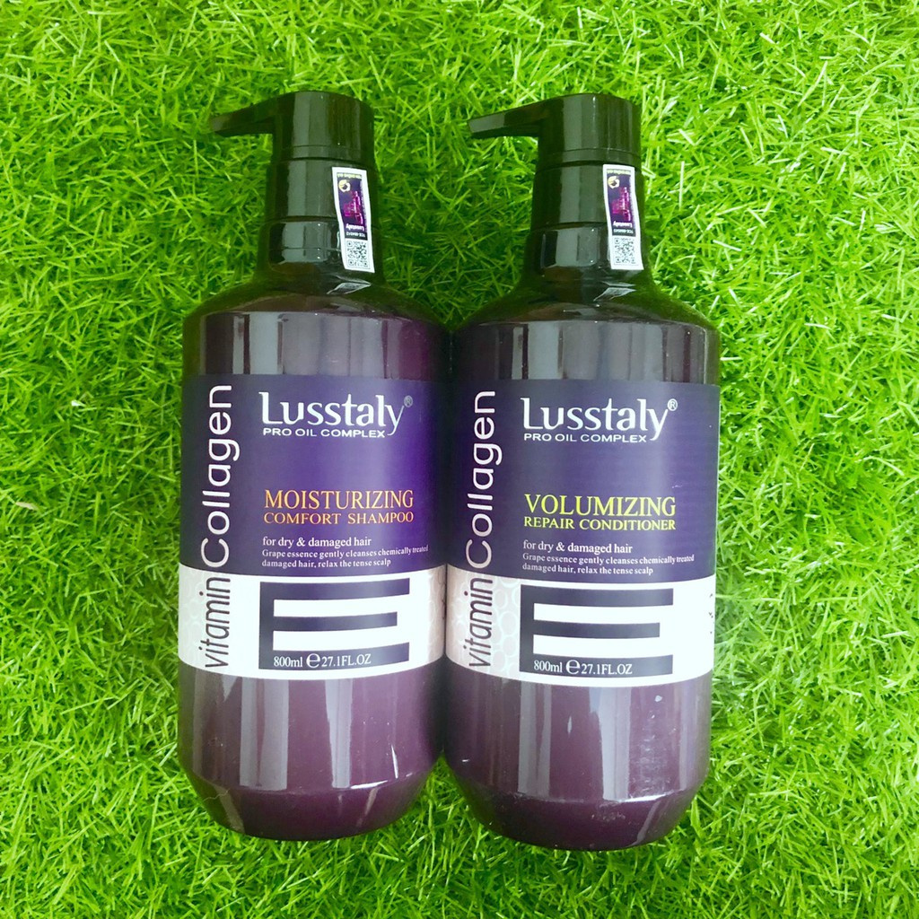 [LUSSTALY CHÍNH HÃNG] Cặp gội xả Lusstaly Collagen 500ml,Dầu gội + xả Lusstaly siêu phục hồi,mềm mượt,ngăn ngừa rụng tóc