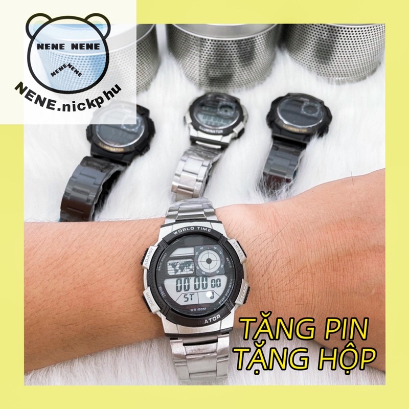 Đồng hồ SQUARE TRÒN nam dây sắt kiểu dáng sang trọng dành cho Nam