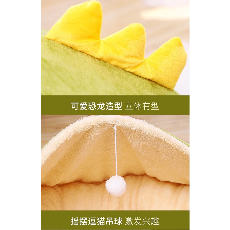 Đệm nằm cho chó mèo nhỏ hình khủng long dễ thương
