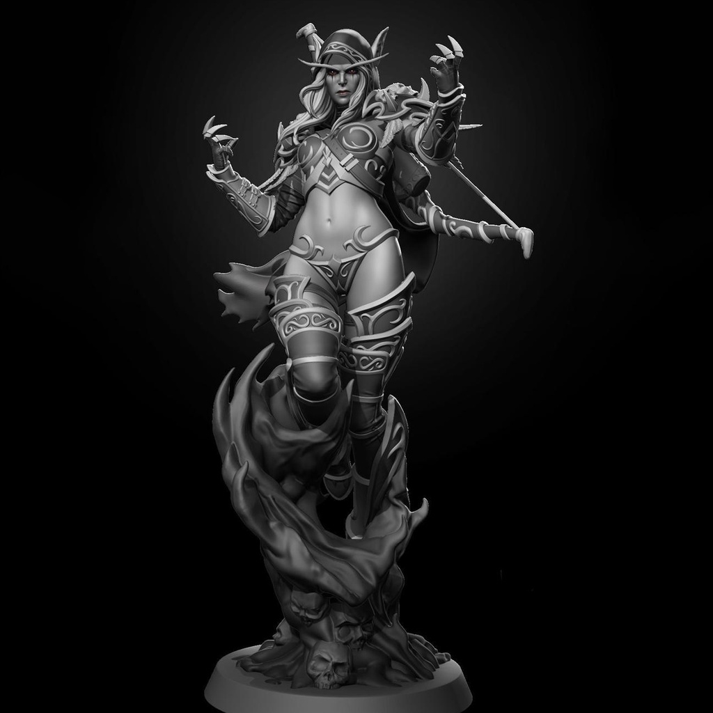 [Dịch Vụ In 3d] Mô Hình Sylvanas Windrunner World Of Warcraft Bằng Chất Liệu Nhựa Resin - Cao 22 cm