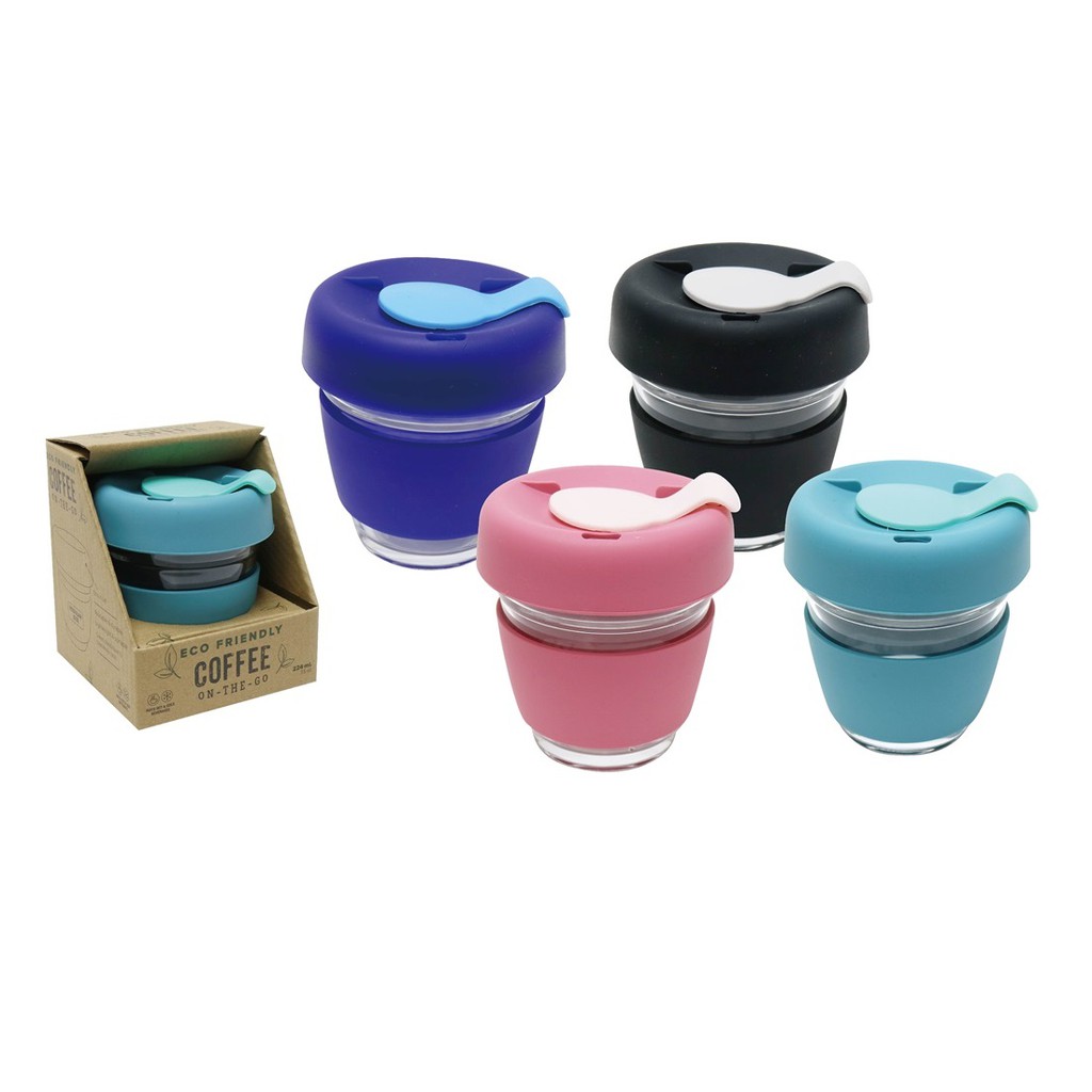 Ly thuỷ tinh 224ml Uncle Bills OB0377 có nắp chống tràn