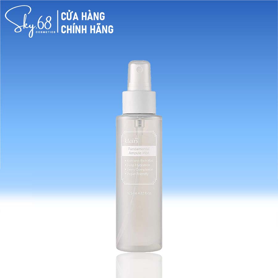 Xịt Khoáng Dưỡng Ẩm, Làm Dịu Da Và Chống Oxy Hóa Klairs Fundamental Ampule Mist 125ml