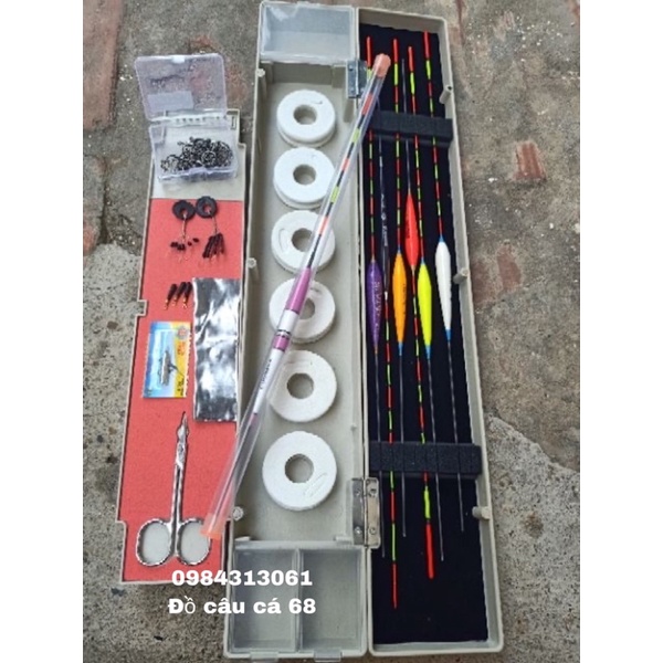 Bộ hộp phao câu cá+ phụ kiện câu đài đầy đủ như hình,hộp phao có kéo kèm phao,PHỤ KIỆN CÂU ĐÀI - Đồ Câu Cá 68