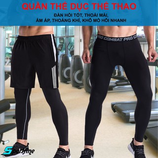 Quần Pro Combat Giữ Nhiệt Quần Gym dáng dài Quần giữ nhiệt chơi bóng rổ bóng đá