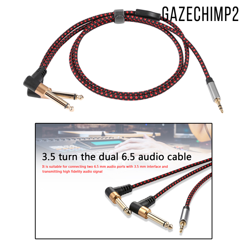 Dây Cáp Thẻ Âm Thanh Tv 1m Chuyển Từ Gazechimp2 3.5mm 1 / 8 "Trs Sang Dual 1 / 4"