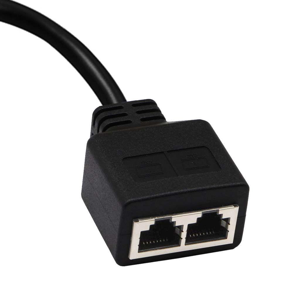 Bộ Chia 2 Cổng RJ45 1 Male Sang 2 Female RJ45 Cho Hub Ethernet
