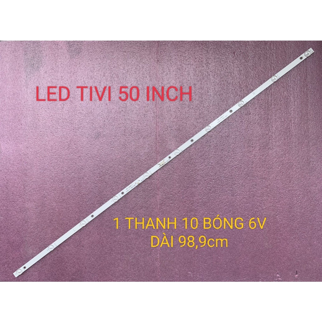 THANH LED TIVI 50 INCH 1 THANH 10 BÓNG MỖI BÓNG 6V DÀI 98,9cm MS-L2608 V1 BÁN LẺ 1 THANH DÙNG ĐỂ ĐỘ CHO CÁC TIVI