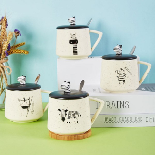 Ly Sứ, Cốc Cà Phê Hình Ngựa Vằn Cao Cấp 400ml