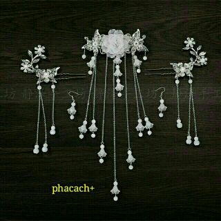 (Có sẵn trâm vàng) Bộ trâm cài cổ trang