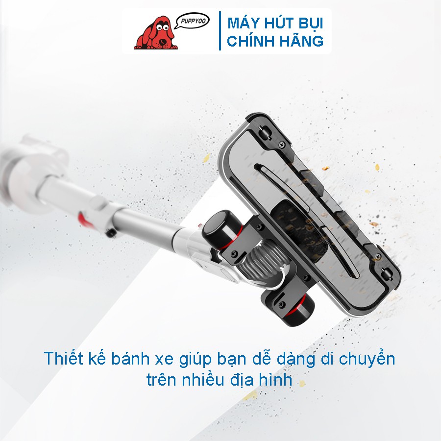 [PUPPYOO] Máy Hút Bụi Cầm Tay Không Dây PUPPYOO T10 Mix Công Suất 250W Lực Hút 17500Pa Pin 2000mAh*7cell Bảo Hành 2 Năm | BigBuy360 - bigbuy360.vn