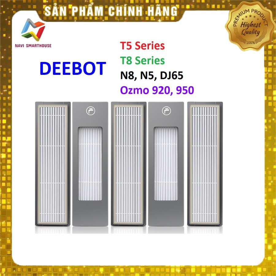 Màng Lọc Hepa Robot Hút Bụi Deebot serie T5, T8, N8, N5, Ozmo 920, Ozmo 950